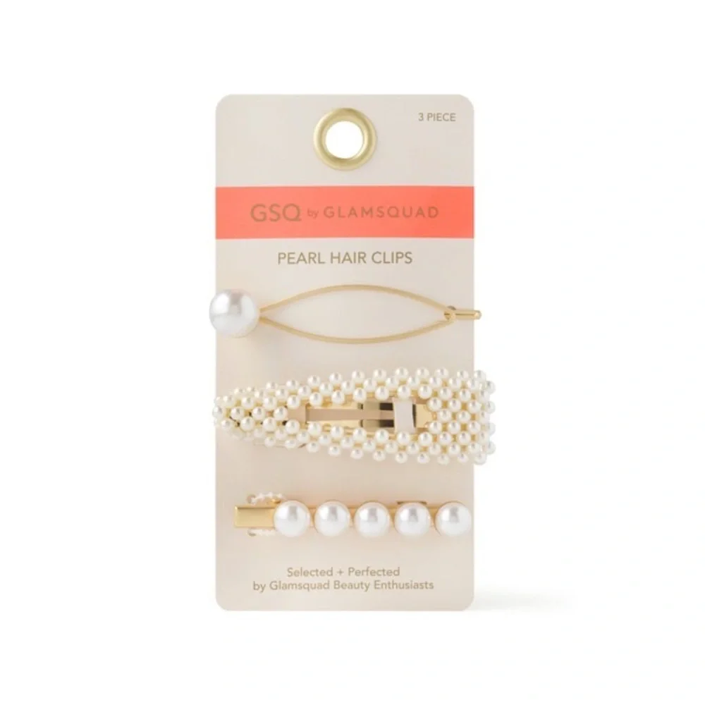 Bundle of 3 Pearl Hair Clips, NWT
